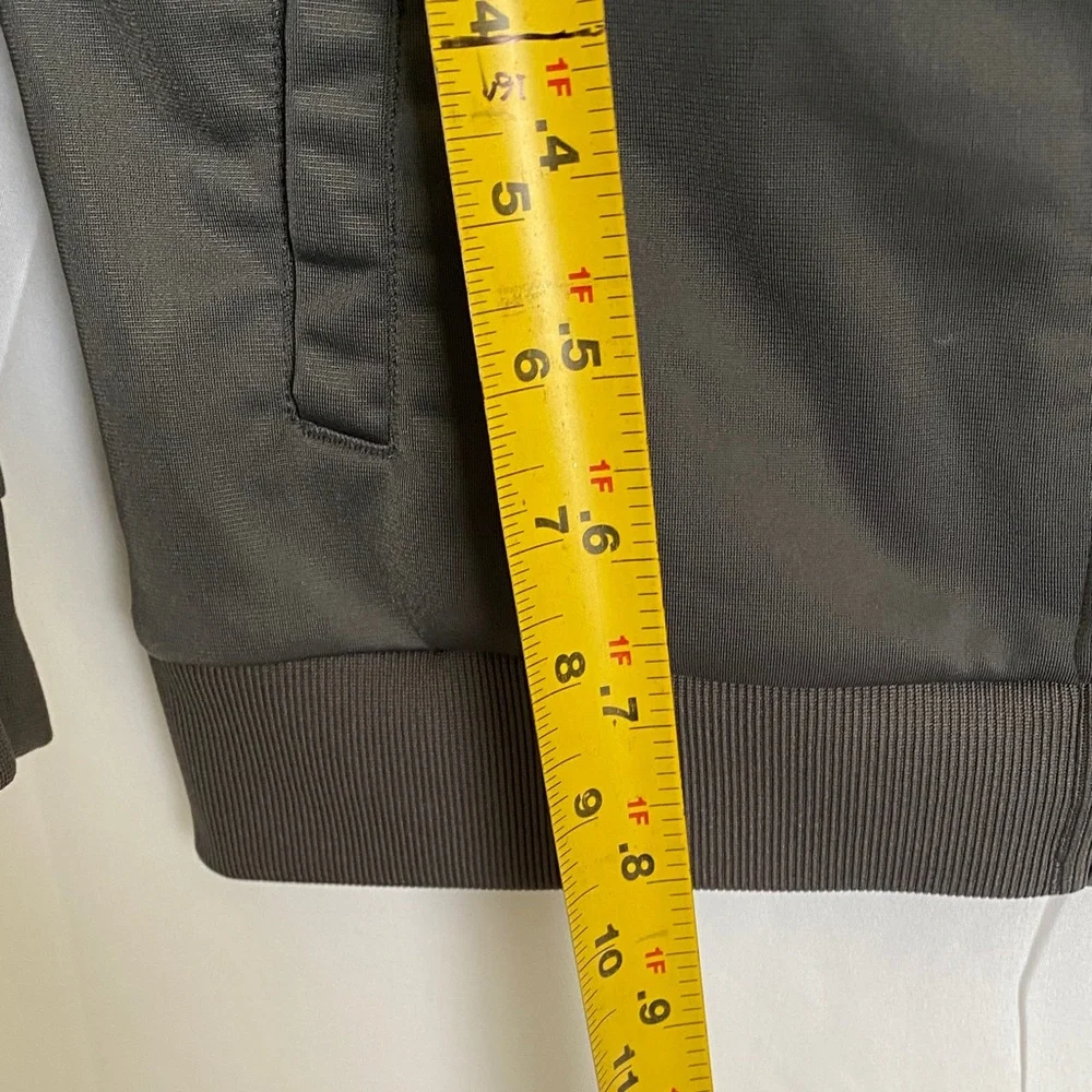 Adidas grey and white full-zip track jacket Boys size medium 10/12